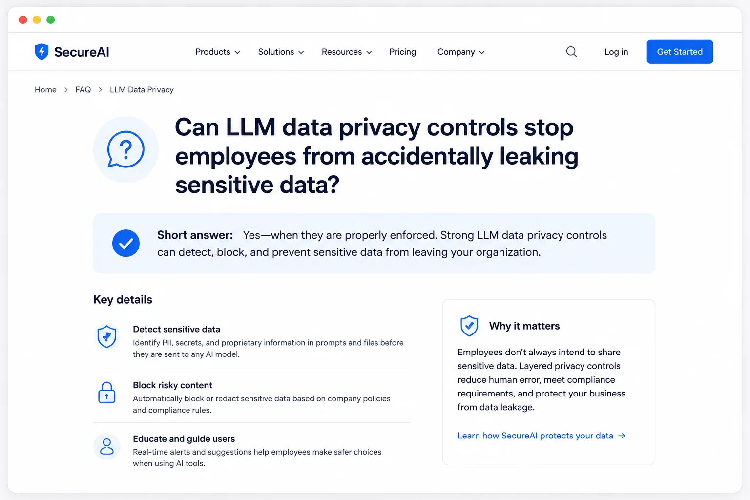 Website FAQ